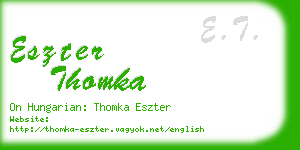 eszter thomka business card